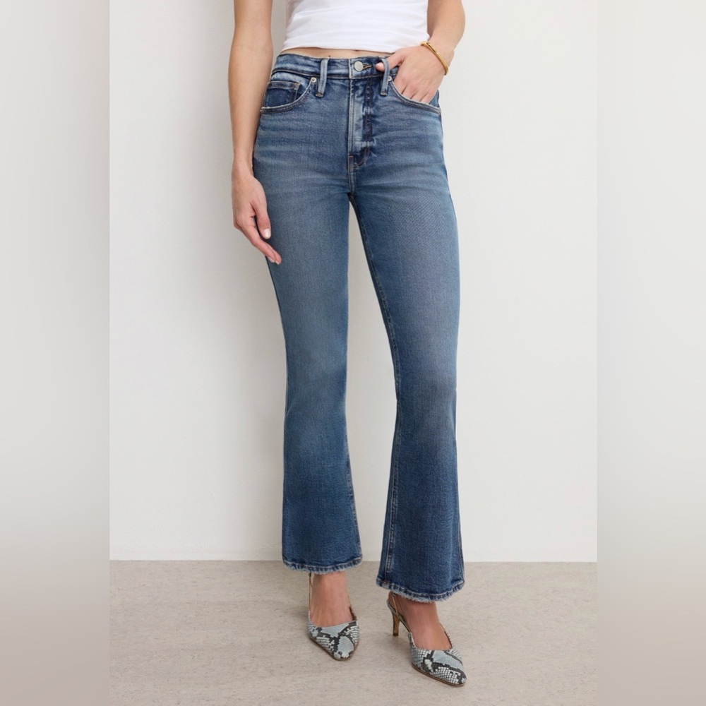 Good American Good Kick Flare Jeans